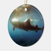 ホエールシャーク食べ物を与えズ セラミックオーナメント (左)