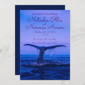 ホエールシービーチ結婚式招待状 招待状 (正面/裏面)