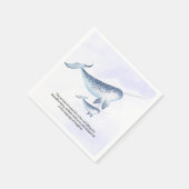 ホエールシー航海のブルー海ベビーシャワーナプキン スタンダードカクテルナプキン (角)