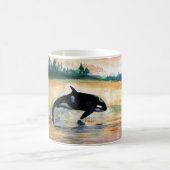 ホエールジャンピングオルカホワイト325クラシックmlホワイトマグカップ コーヒーマグカップ (中央)