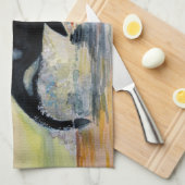 ホエールジャンピングオルカ茶タオル40.6 cm x 61 cm キッチンタオル (四つ折り)