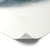 ホエールジャンプ海イラストレーション小 ポスター (角)