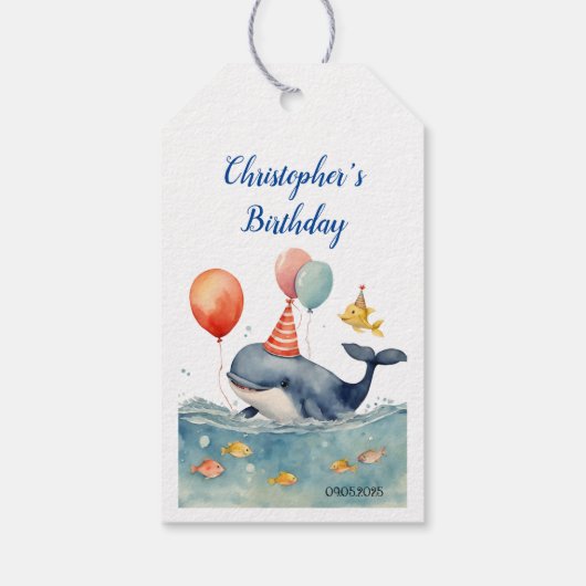 ホエールスプラッシュボーイズ誕生日ありがとう ギフトタグ (裏面)