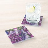 ホエールスープにウェルウィスク ガラスコースター (アングル)