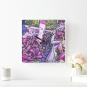 ホエールスープにウェルウィスク スクエア壁時計 (ホーム)