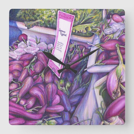 ホエールスープにウェルウィスク スクエア壁時計 (正面)