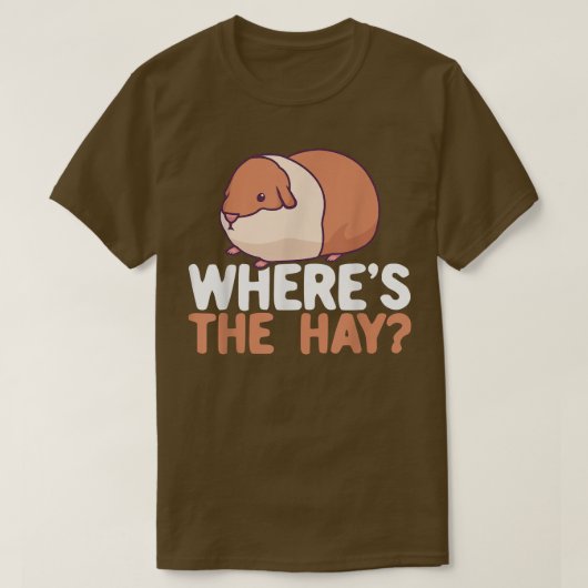 ホエールズザヘイの毛皮のポテトギニア豚 Tシャツ (デザイン正面)