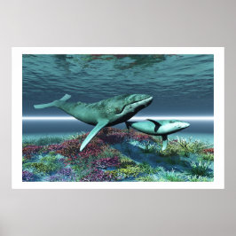 ホエールソングプリント ポスター