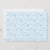 ホエールタスティックブルー誕生日写真 招待状 (裏面)