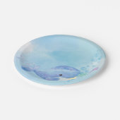 ホエールタスティックブルー誕生日 ペーパープレート (アングル)