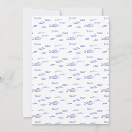 ホエールタスティックブルー誕生日 招待状 (裏面)