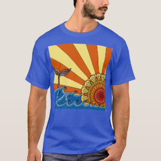 ホエールテールアットサンセット Tシャツ