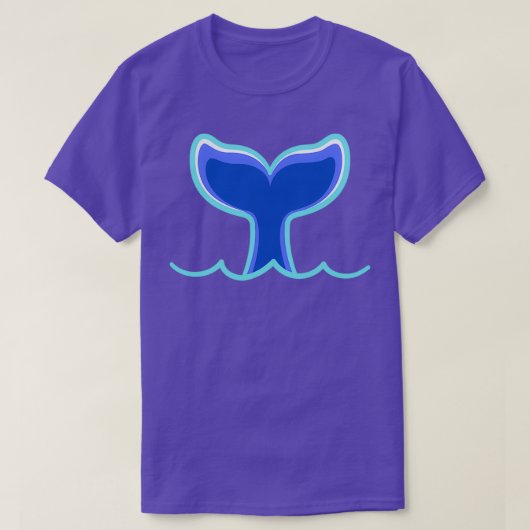 ホエールテールオルカ海ライフ1 Tシャツ (デザイン正面)