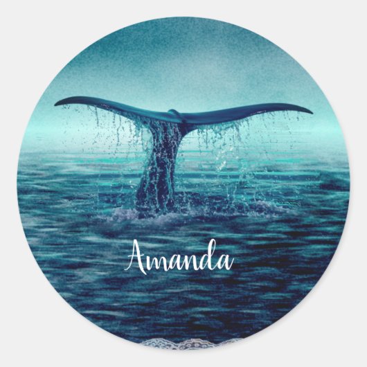 ホエールテールオーバー海カスタム ラウンドシール (正面)