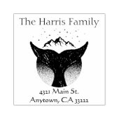 ホエールテールシルエパーソナライズされたット ラバースタンプ (インプリント)