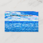 ホエールテールブルー海感動的楽観 名刺 (裏面)