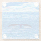 ホエールテールブルー海 ガラスコースター (裏面)