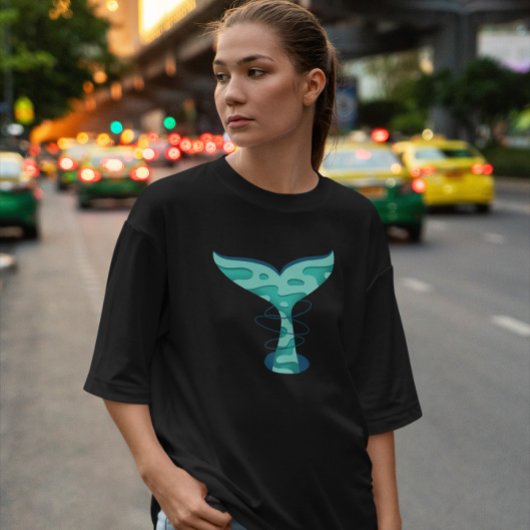 ホエールテールペーパーカット Tシャツ