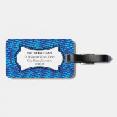 ホエールテール海波日が差すこと パーソナライズされた ラゲッジタグ (裏面横)