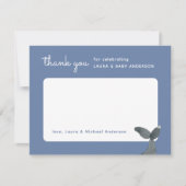 ホエールテール赤ちゃんシャワー サンキューカード (正面)