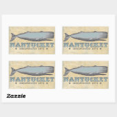 ホエールナンタケットMA株式会社1671 長方形シール (シート)