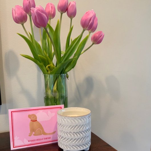 ホエールハローザゴールデンドッググリーティングカード サンキューカード