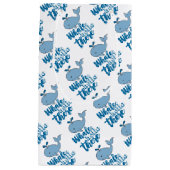 ホエールハローホエールマンガートキュートベビーホエールデ スモールペーパーバッグ (正面)