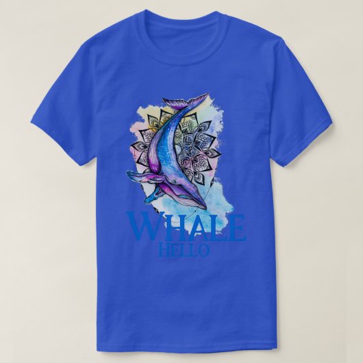 ホエールハローレインボーマンダラ Tシャツ (デザイン正面)