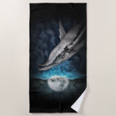 ホエールバイムーンライト ビーチタオル (正面)