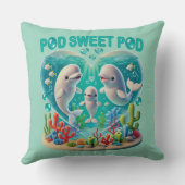 ホエールファミリー「ポッド・スウィート・ポッド」 クッション (裏面)