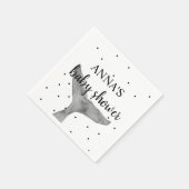 ホエールフルケ水彩ベビーエレガントシャワー スタンダードカクテルナプキン (角)