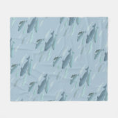 ホエールブランケットベルガホエールアートフリースブランケット フリースブランケット (正面(横))