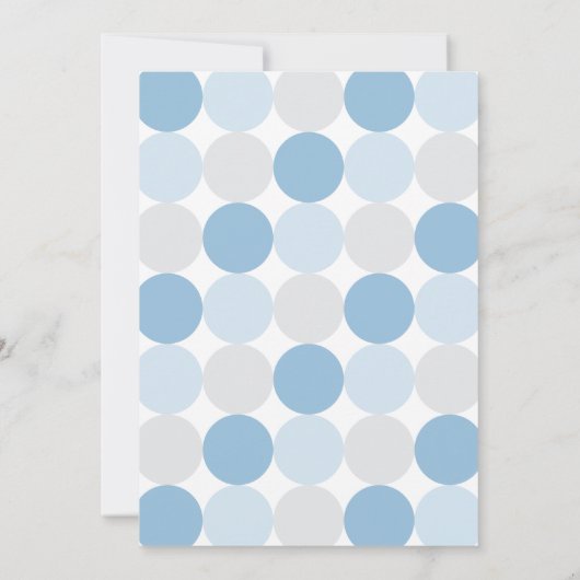 ホエールブルーグレー男の赤ちゃんシャワー 招待状 (裏面)