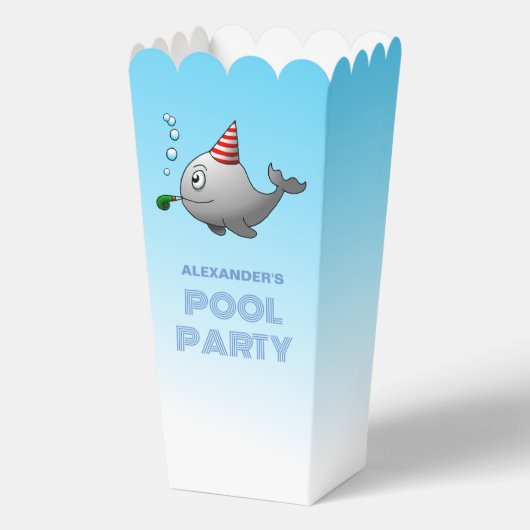 ホエールプールパーティー誕生日 フェイバーボックス (裏面)