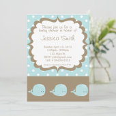 ホエールベイビーシャワー招待状 招待状 (スタンド正面)