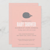 ホエールベイビーシャワー招待状 招待状 (正面/裏面)