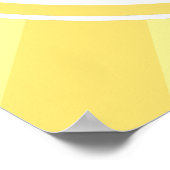 ホエールベビーシャワーようこそネイビーブルーとイエロー ポスター (角)