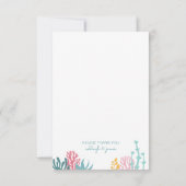 ホエールベビーシャワーフラットサンキューカード サンキューカード (裏面)