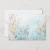 ホエールベビーシャワーブルーベージュウォーター色 サンキューカード (裏面)