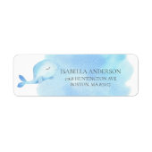 ホエールベビーシャワー住所 シール (正面)