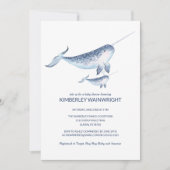 ホエールベビーシャワー招待状エレガント- 航海の 招待状 (正面)