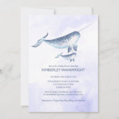 ホエールベビーシャワー招待状航海の – 海海 招待状 (正面)