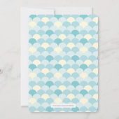 ホエールベビーシャワー招待状-ターコイズ 招待状 (裏面)