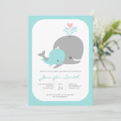 ホエールベビーシャワー招待状 招待状 (スタンド正面)