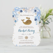 ホエールベビーシャワー招待状 招待状 (スタンド正面)