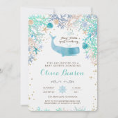 ホエールベビーシャワー招待状 招待状 (正面)