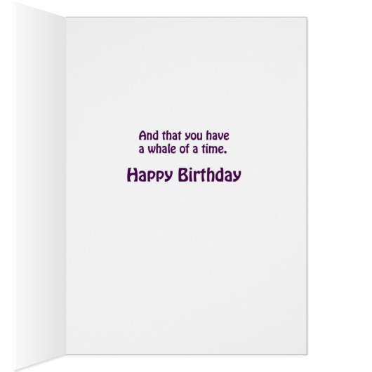 ホエールホットピンクかわいい誕生日 (内側 (右))