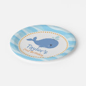 ホエールボーイパーソナライズされた誕生日 ペーパープレート (アングル)