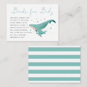 ホエールボーイ赤ちゃんシャワーベビー エンクロージャーカード (正面/裏面)