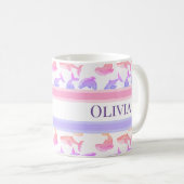 ホエールモノグラム海シーライフ航海のキュート コーヒーマグカップ (正面右)